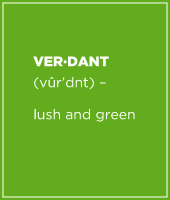 Verdant - lush and green